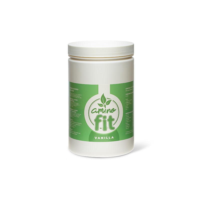Amino-Fit bevat 500 gram plantaardig eiwitpoeder Amino-Fit bevat 500 gram plantaardig eiwitpoeder